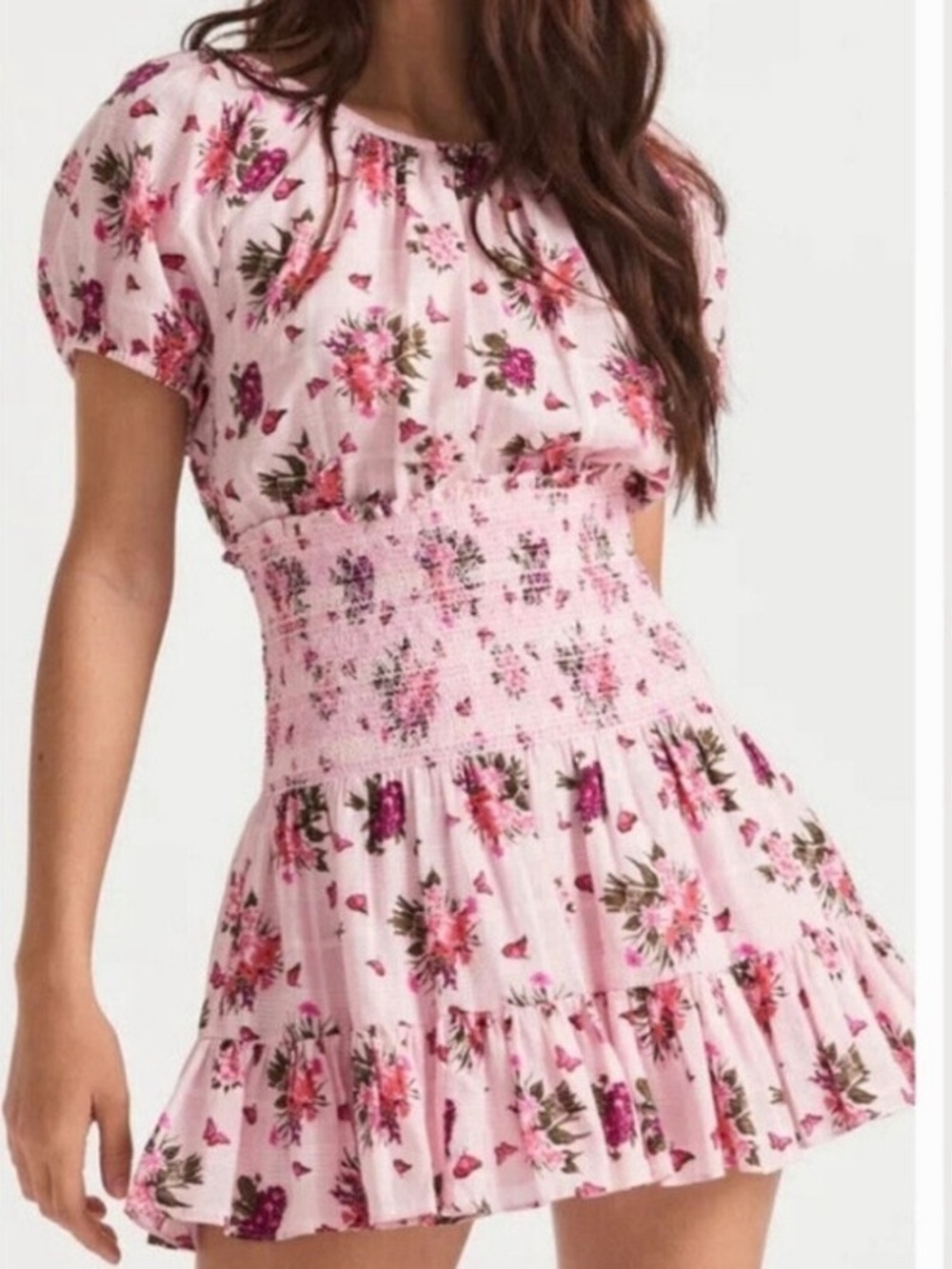 LoveShackFancy Floral Mini Dress